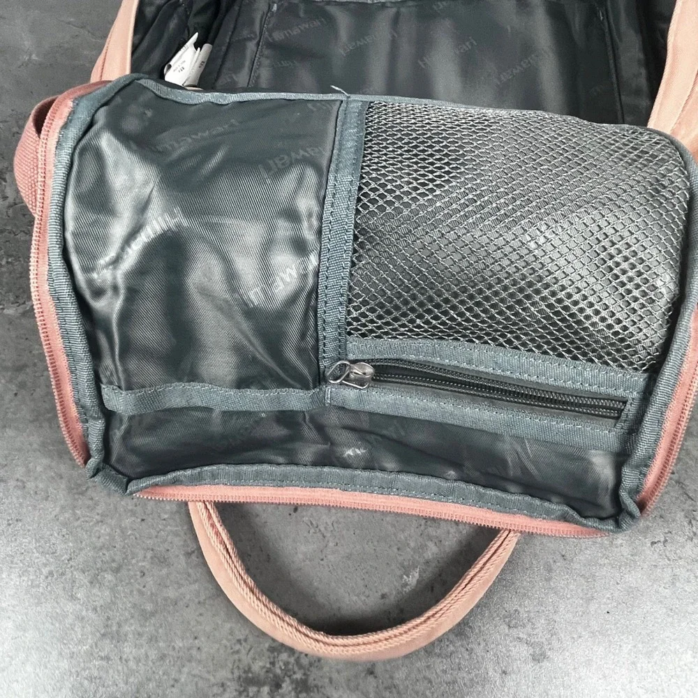 Himawari Travel Backpack Pink Beige‎ Nylon Multi Pocket School Laptop Bag